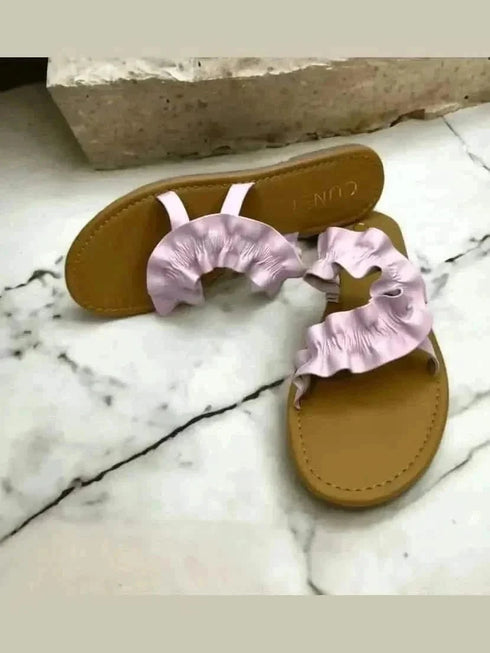 Womens Light Pink Swirl Flats